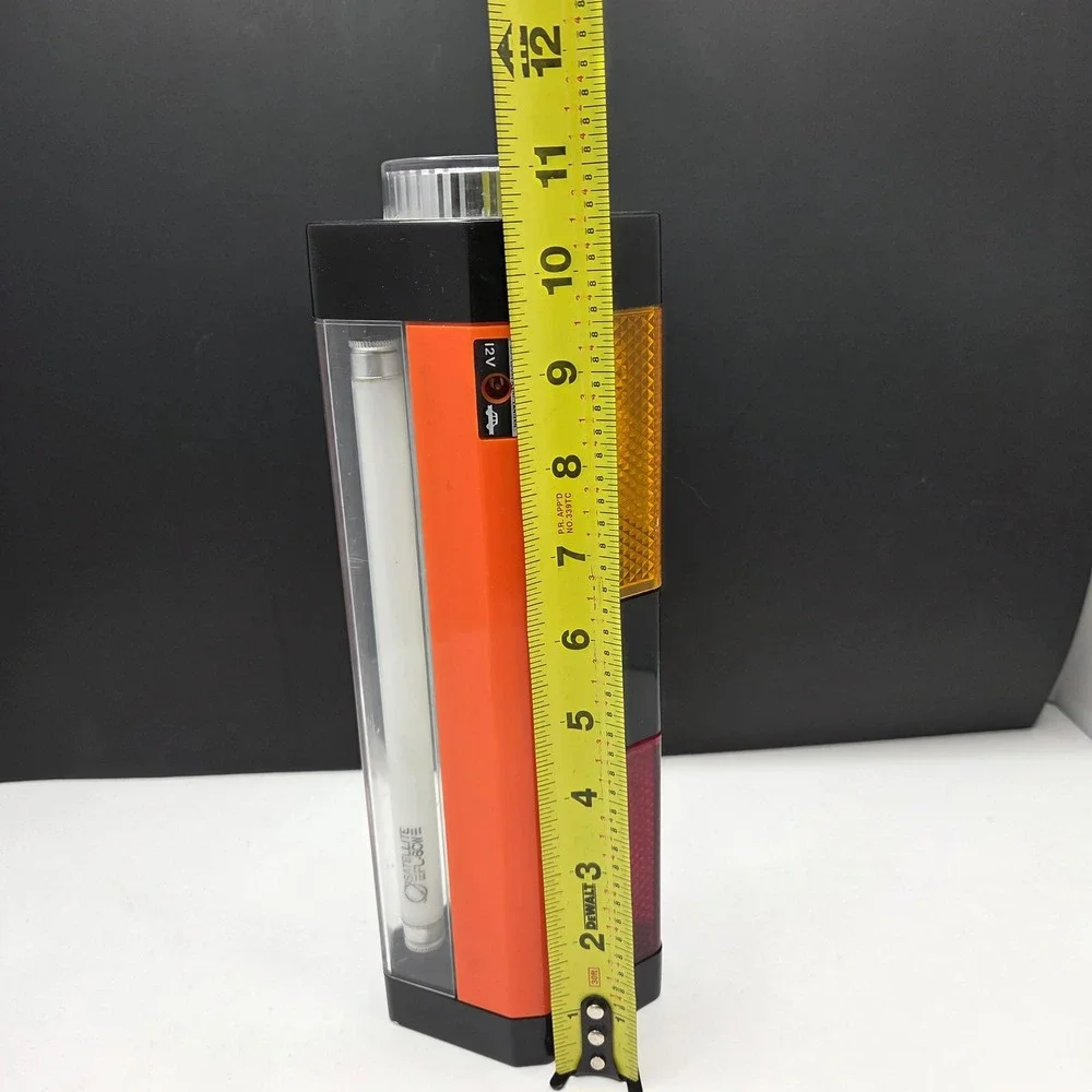 Vintage Sears Emergency Lantern Multi-Function 12V Fluorescent Orange Blinker